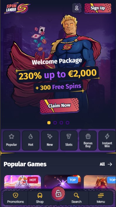 Spinlander Casino Lobby