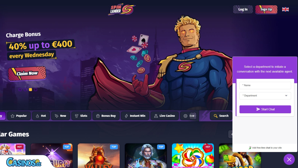 Spinlander Casino Support