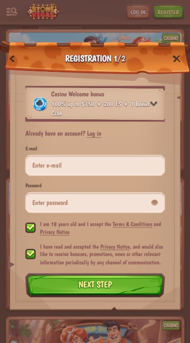 Stonevegas Casino Sign Up