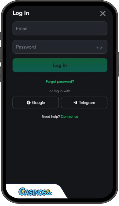 TrueLuck Casino Login from Mobile