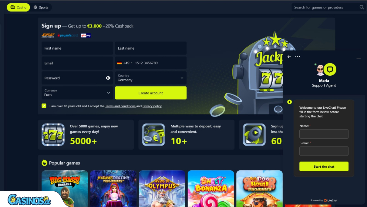 Winzter Casino Support