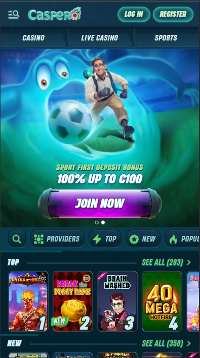 Caspero Casino Lobby