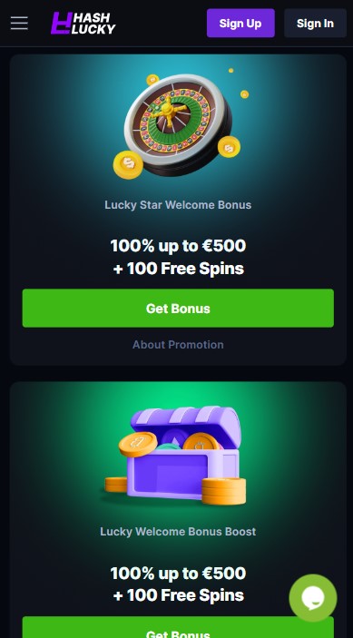 Hashlucky Casino Bonuses
