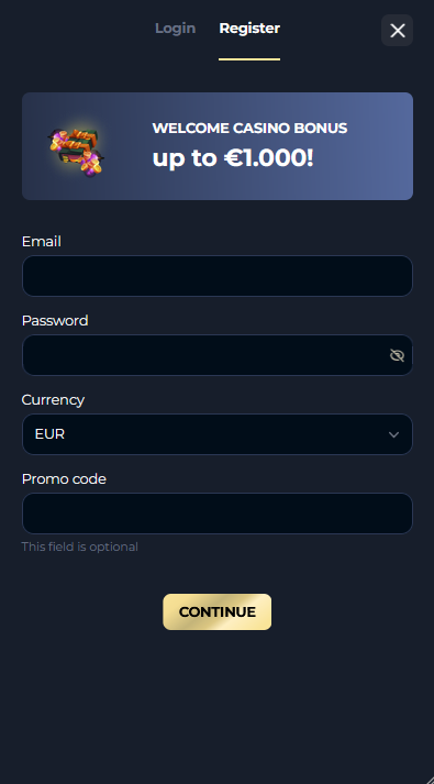 Luckywands Casino Sign up