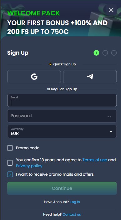 MegaBet Casino Sign Up