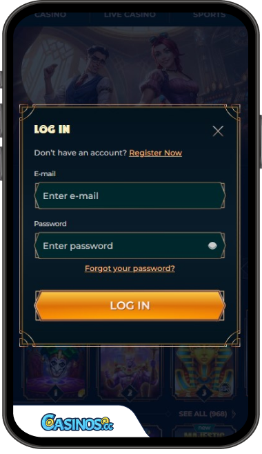 MonsterWin Casino Login from Mobile