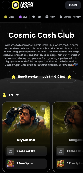 MoonWin Casino Vip Program