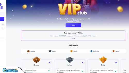 SpinRise Casino VIP program