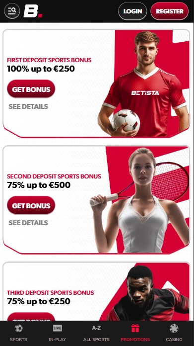 Betista Casino Bonuses