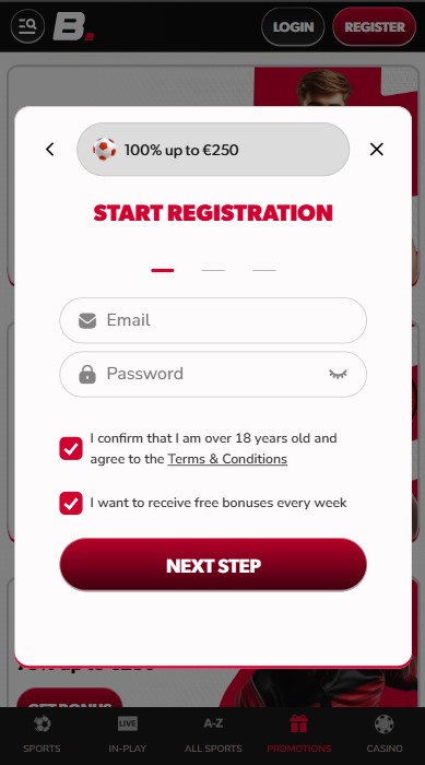 Betista Casino Sign Up