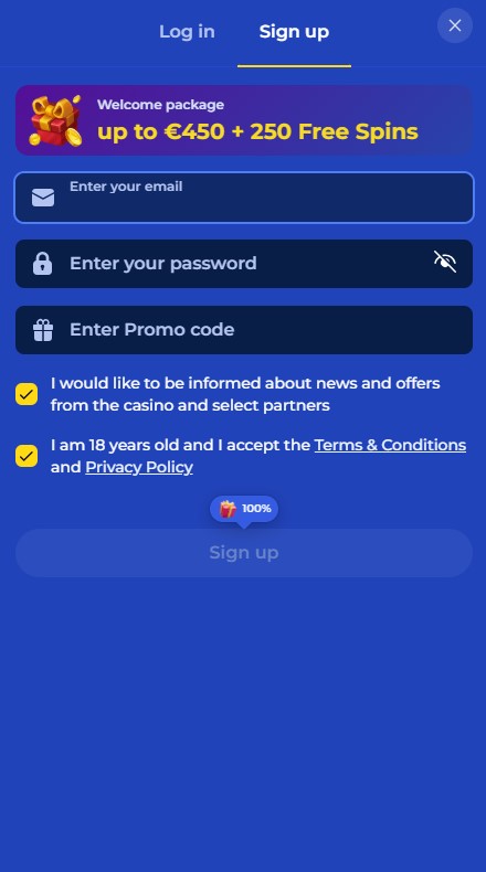 CarloSpin Casino Sign Up
