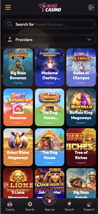 Mad Casino Games