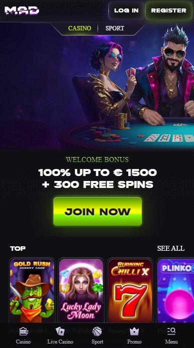Mad Casino Lobby