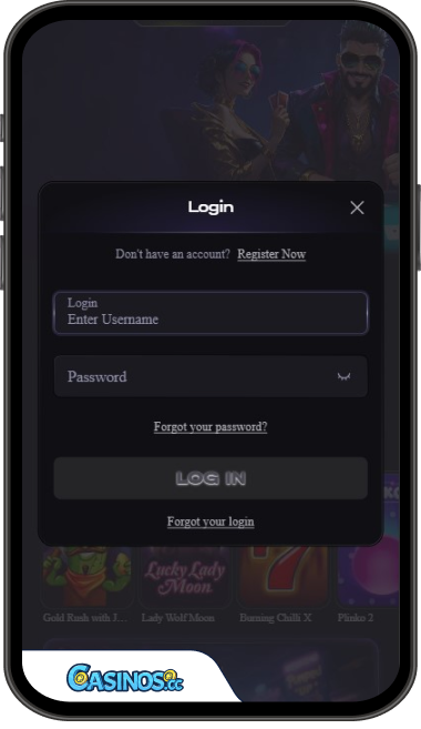 MadCasino Σύνδεση από κινητό