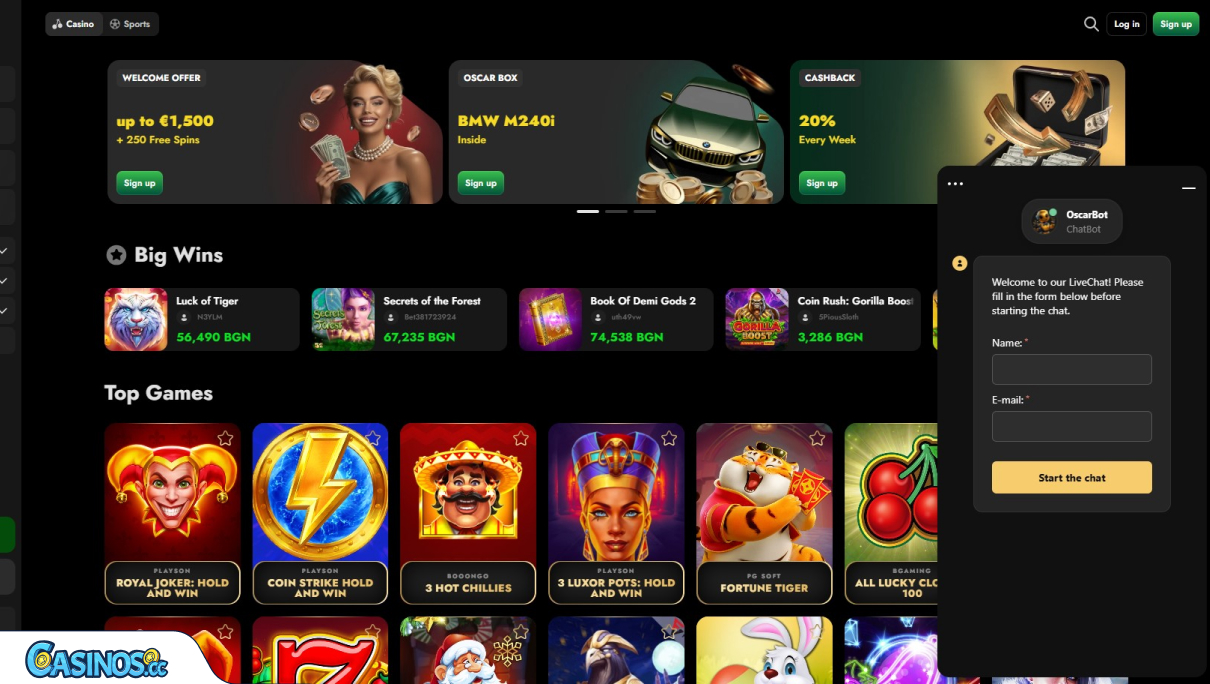 OscarSpin Casino Support