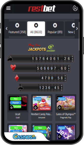 Rest Bet Casino Mobile App