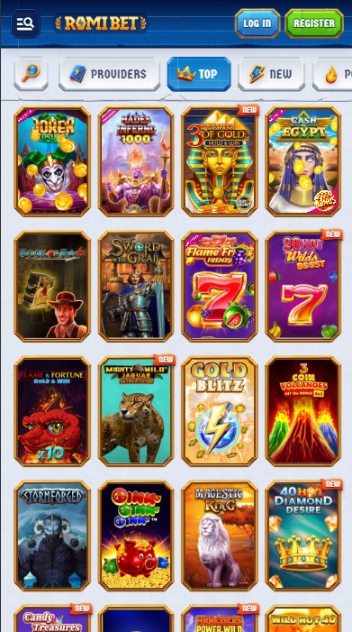 Romibet Casino Games