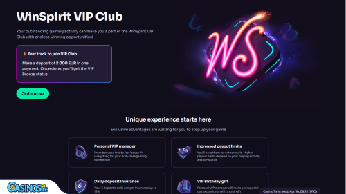 WinSpirit Casino Vip Program