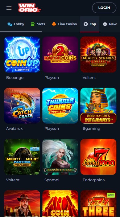 Winorio Casino Games