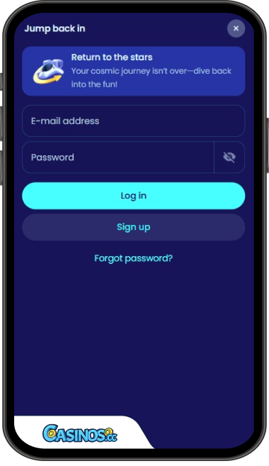 Casoo Casino Login from Mobile