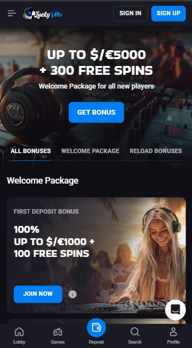 LuckyVibe Casino Bonuses