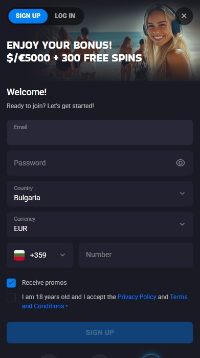 LuckyVibe Casino Sign Up