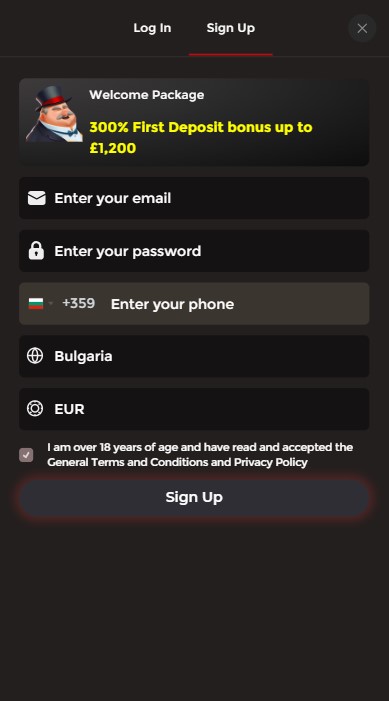MrJones Casino Sign Up