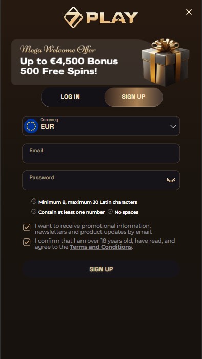 Sevenplay Casino Sign Up