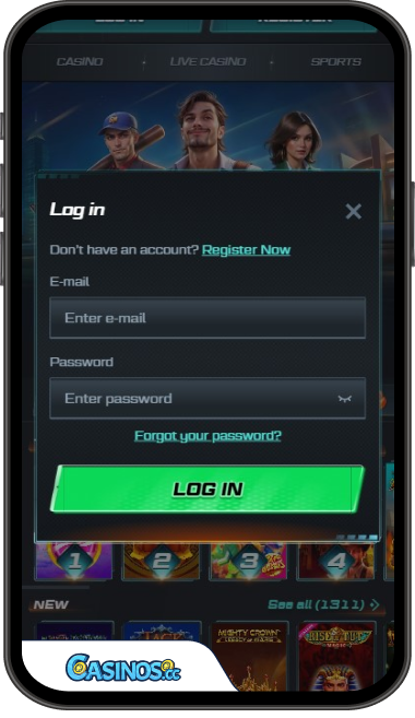 Logowanie do Spinational Casino z urządzenia mobilnego