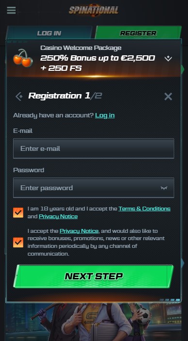 Spinational Casino Sign Up