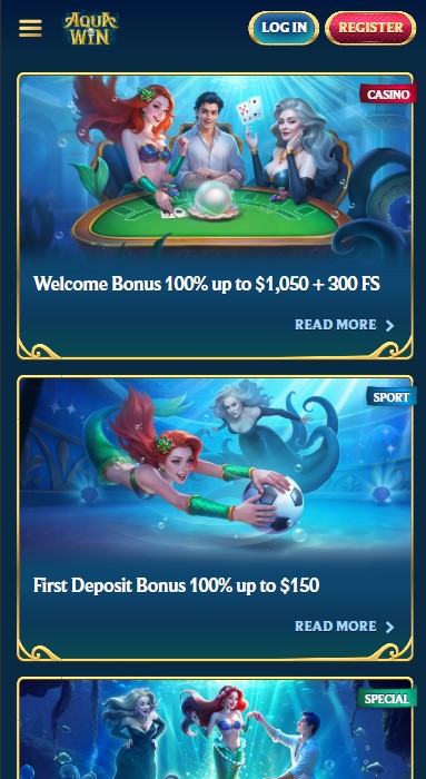 Aquawin Casino Bonuses