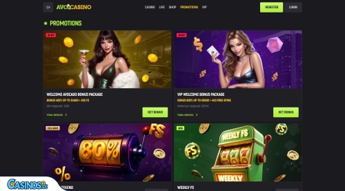 Avocasino Promotions