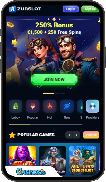 AzurSlot Casino Mobile App