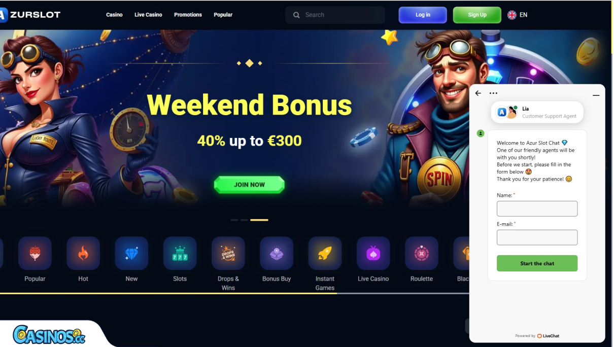 AzurSlot Casino Support