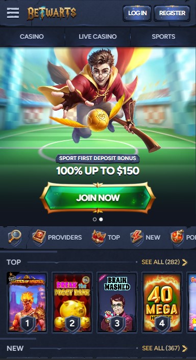 BetWarts Casino Lobby