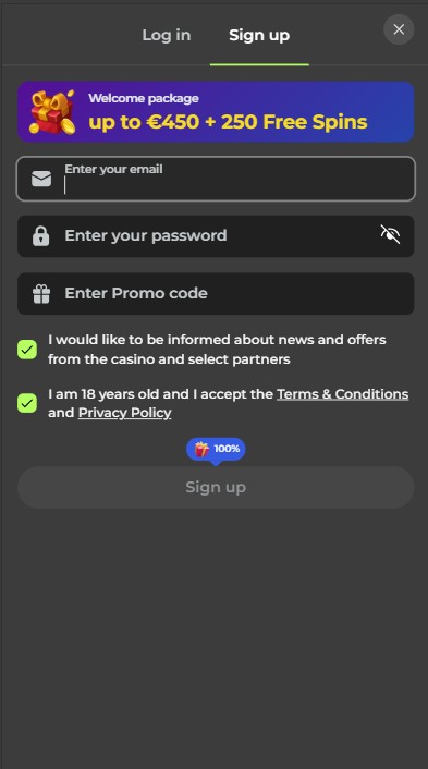 Capospin Casino Sign Up
