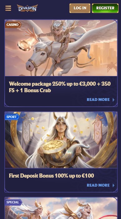 Diva Spin Casino Bonuses