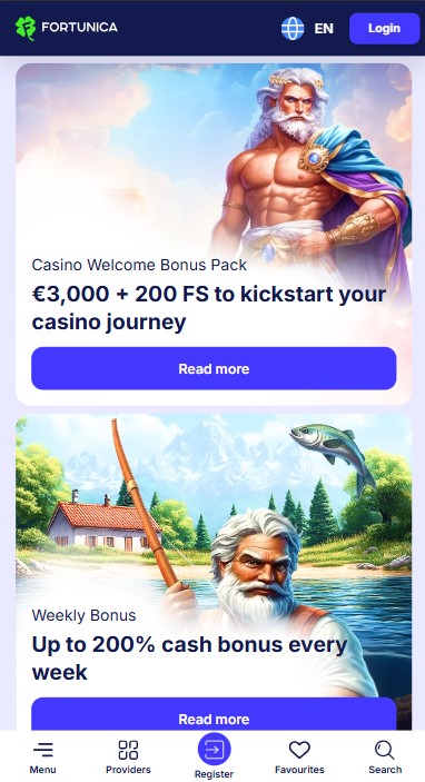 Fortunica Casino Bonuses