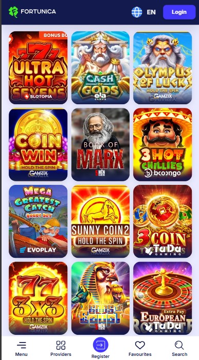 Fortunica Casino Games