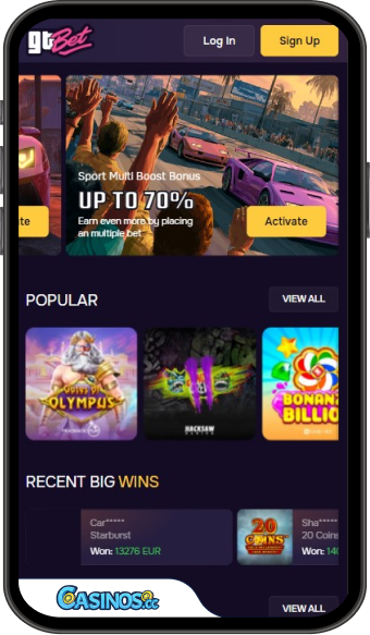 GT-Bet Mobile App Screenshot
