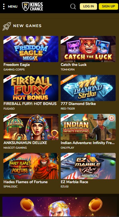 King Chance Casino Games