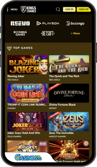 King Chance Casino Mobile App