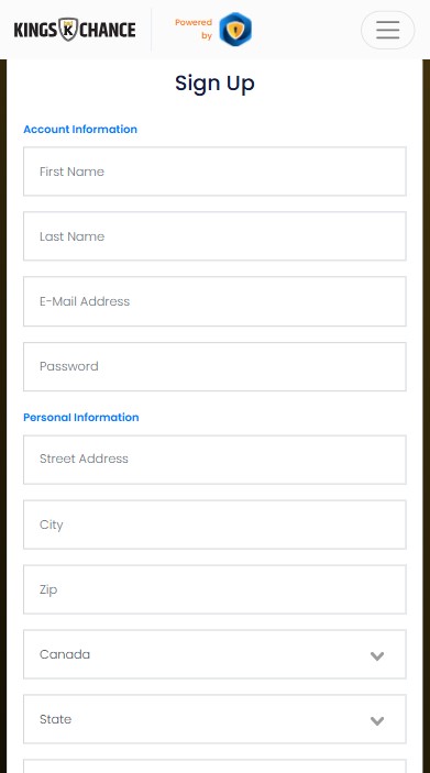 King Chance Casino Sign Up