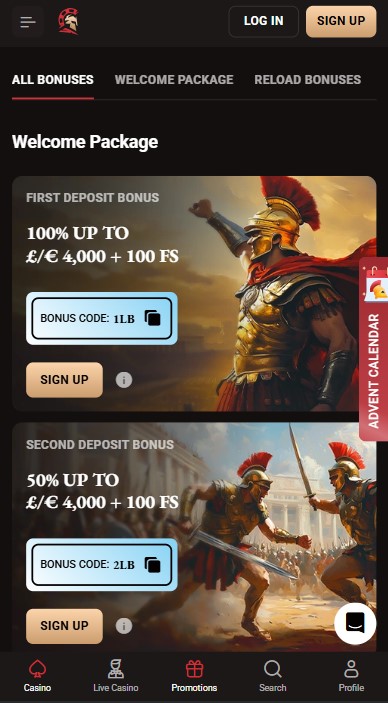 LegionBet Casino Bonuses