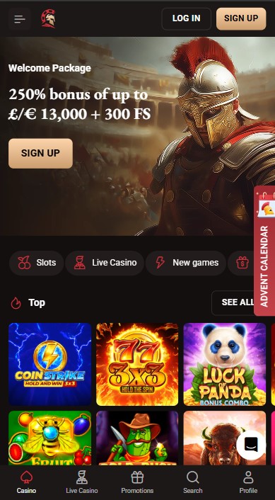 LegionBet Casino Lobby