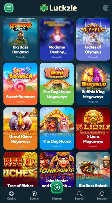 Luckzie Casino Games