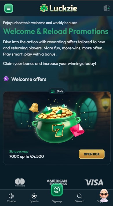 Luckzie Casino Lobby