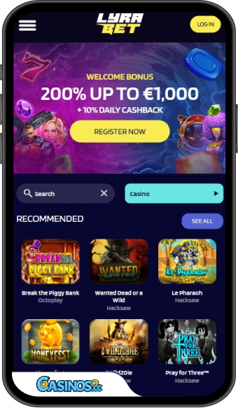 LyraBet Casino Mobile App