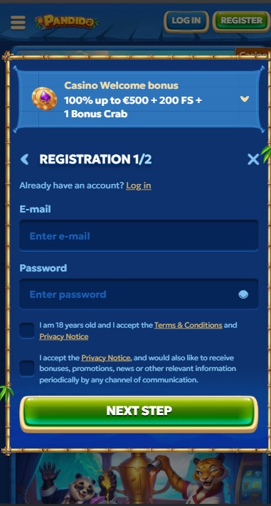 Pandido Casino Sign Up