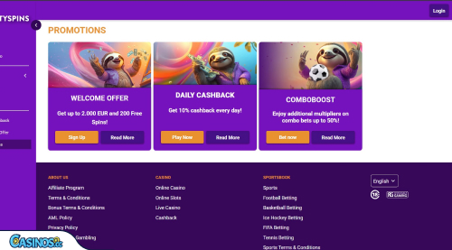 PartySpins Casino Promotions